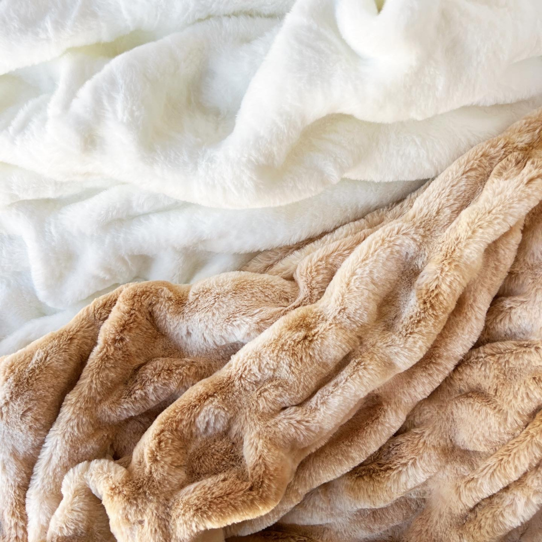 Blush fur throw discount blanket