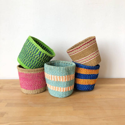 Amsha Small Woven Baskets - Assorted Multicolor and Patterns - My Trove Box