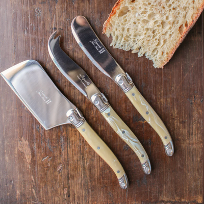 Jean Néron French Laguiole Stainless Steel Mini Cheese Knives Set - My Trove Box
