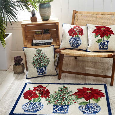 Holiday Chinoiserie Christmas Tree Hook Pillow (1) - My Trove Box