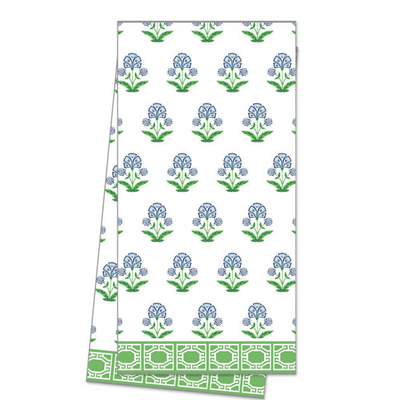 Floral Block Print Tea Towel - My Trove Box
