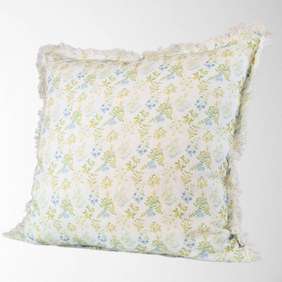 Violet Hand Drawn Floral Pillow Cover in Gold - My Trove Box