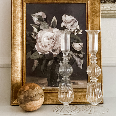 Beatriz Ball Glass Cambridge Sophia Candlestick Holder, 9" Inches - My Trove Box