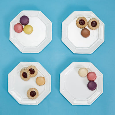 Faux Bamboo Fretwork Dessert Plates, Set of 4 - My Trove Box