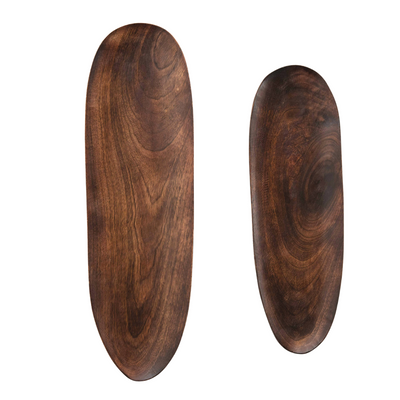 Mango Wood Trays, Set of 2 - My Trove Box