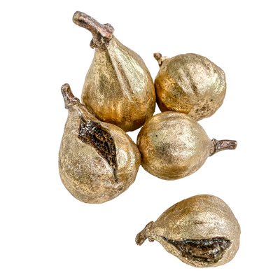 Gilded Antique Finish Resin Figs, Set of 5 - My Trove Box