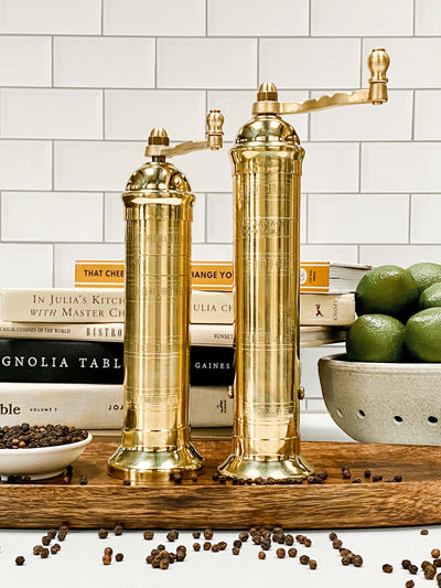 8" Brass Alexander Greek Salt Mill (8 Inch) - My Trove Box