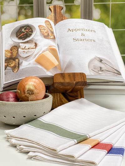 Classic Italian Kitchen Hand Towels - Herringbone - My Trove Box