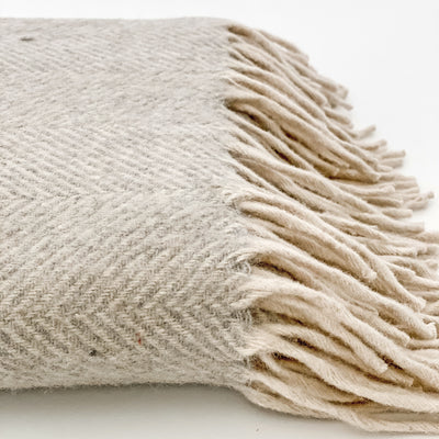 Wool Herringbone Throw Blanket - My Trove Box