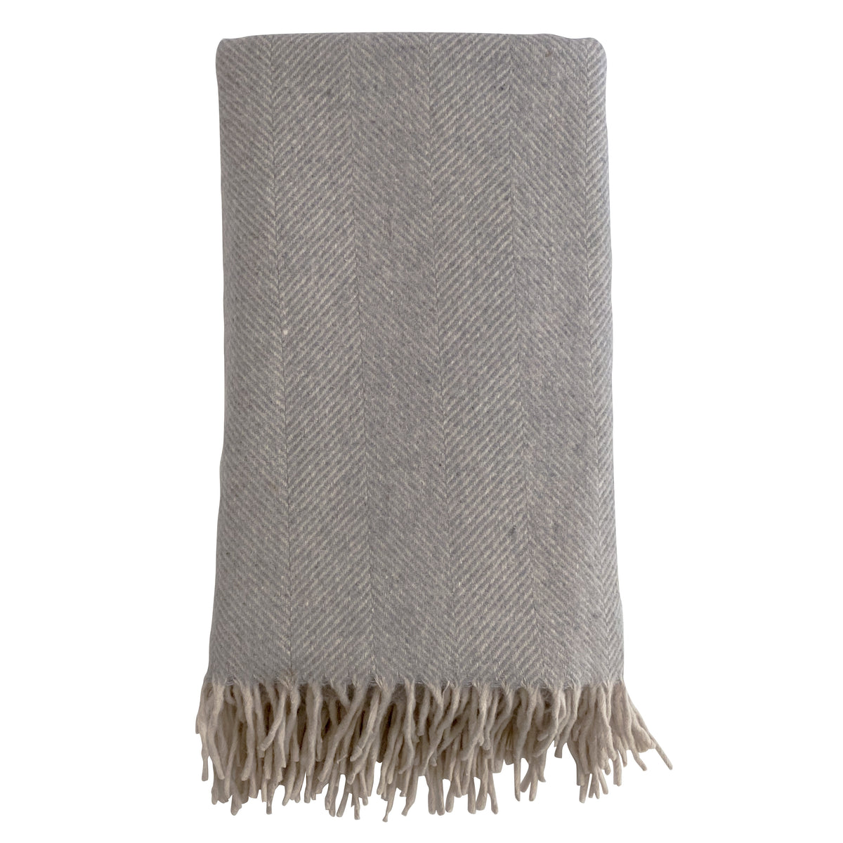 Arvo Grey Woven Tasselled Throw | Feather Throws | HÖEM