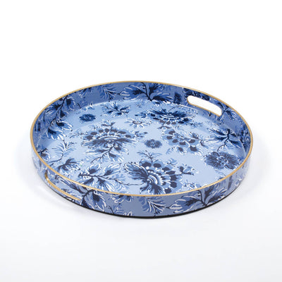Decorative Serving Tray - Blue Floral Pattern - My Trove Box